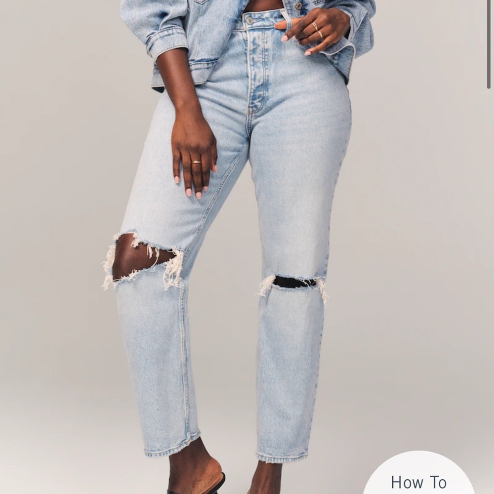 Abercrombie Curve Love High Rise Dad Jeans